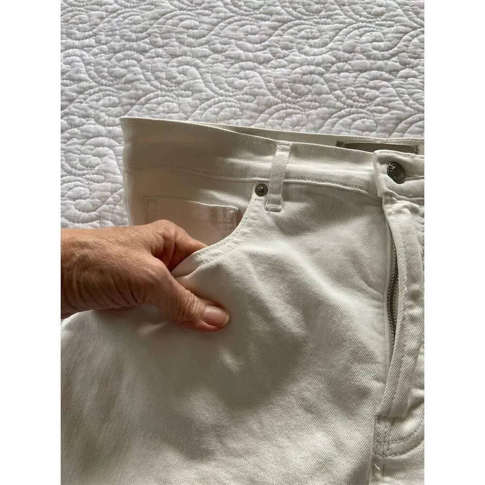 Everlane High Rise Skinny Jeans White Stretch Denim Size 10 - Picture 6 of 11